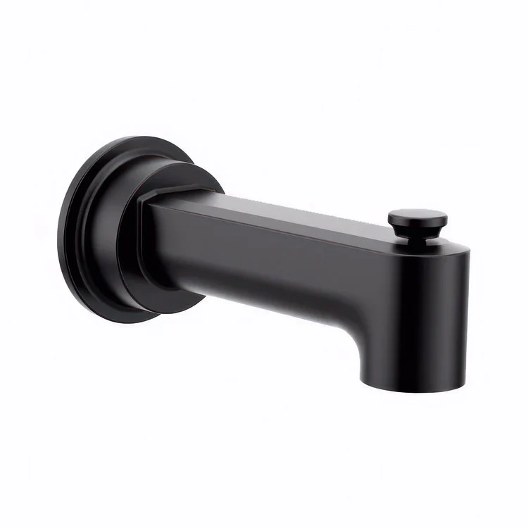 Tub Spout Greenfield Pull Up Matte Black 7-3/8 Inch Metal - Frankwebs