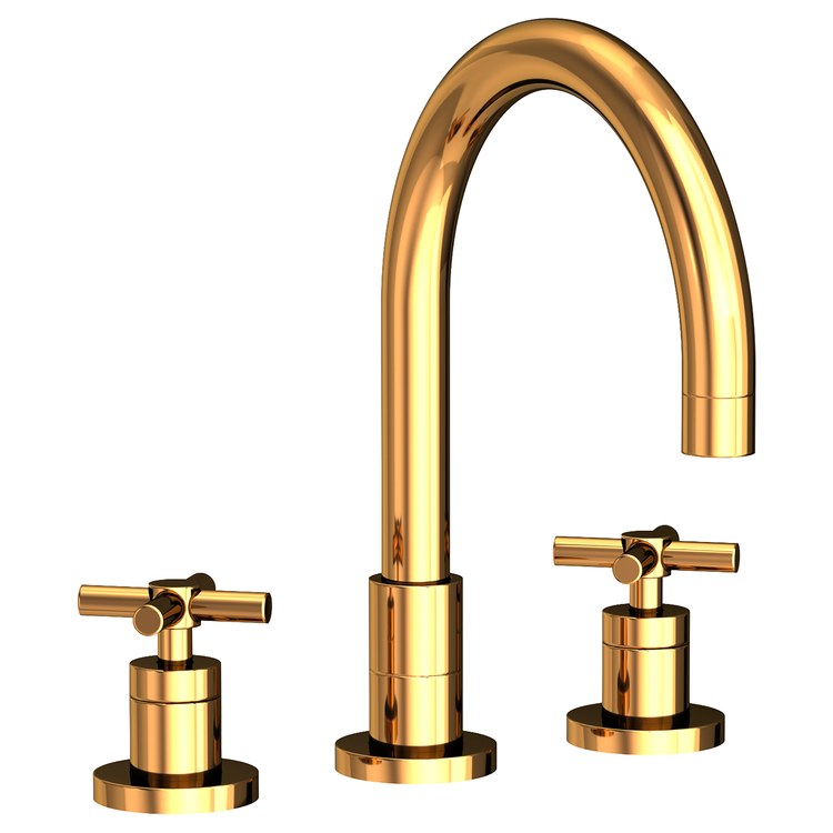 Kitchen Faucet East Linear 8 to 20 Inch Spread 2 Cross ADA Antique Brass Spout Height 5-11/16 Inch Spout Reach 7-7/8 Inch 1.8 Gallons per Minute - Frankwebs