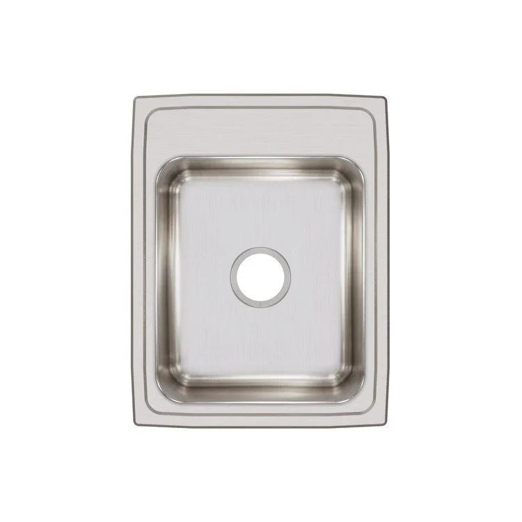 Kitchen Sink Lustertone Classic 17 x 22 Inch Single Bowl Lustrous Satin Drop-In Stainless Steel Drain Location Center Bottom Only Pads - Frankwebs