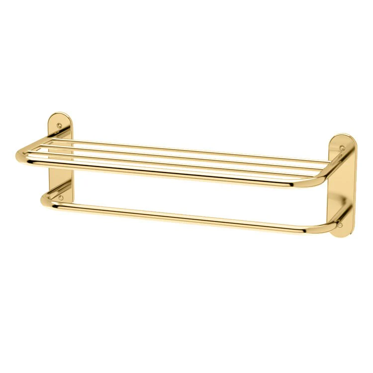 Towel Rack Spa Rack Polished Brass Metal 26.3 Inch - Frankwebs