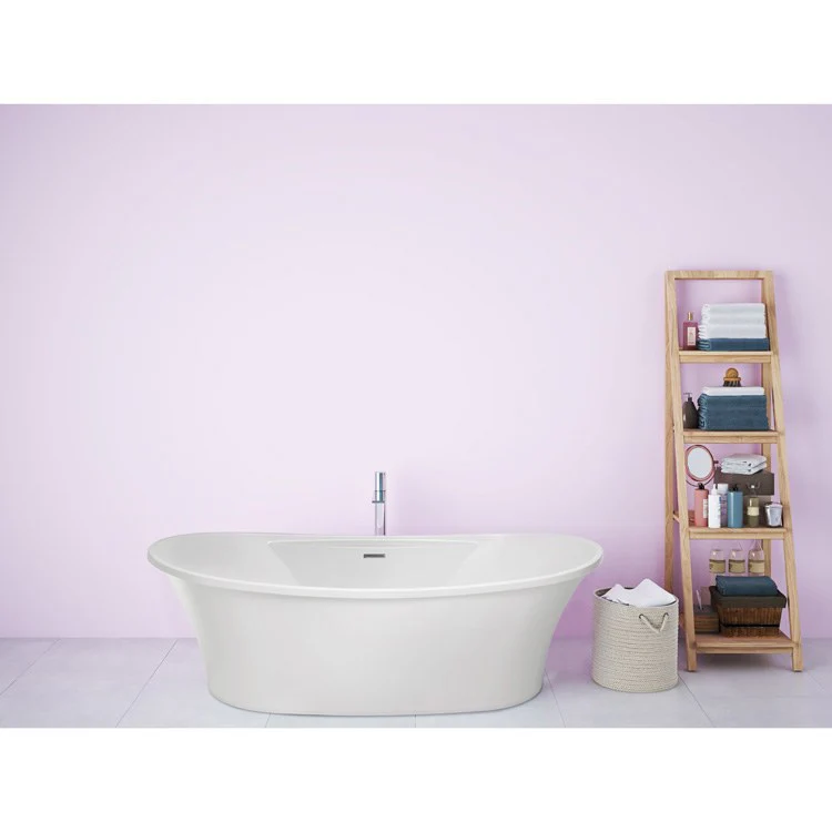 Soaking Tub Studio Collection Breanne 66 x 36 Inch Freestanding Tub Only Center White Acrylic - Frankwebs