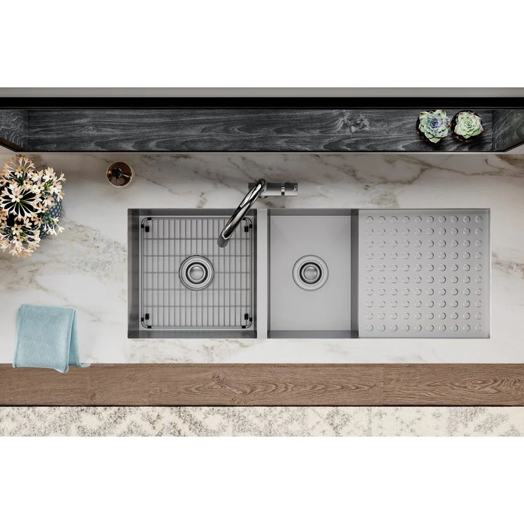 Sink Grid Crosstown Bottom Grid 14.5 x 14.5 Inch Polished Stainless Steel - Frankwebs