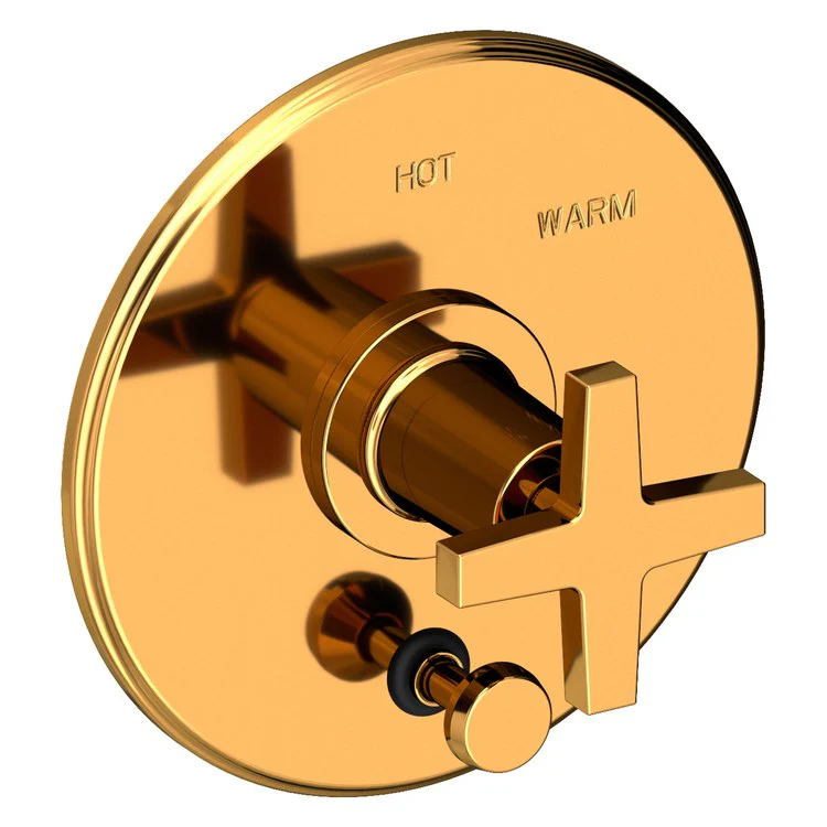 Pressure Balance Valve Trim Dorrance with Diverter Pull Knob 1 Cross Forever Brass PVD ADA Depth 3-1/6 Inch - Frankwebs