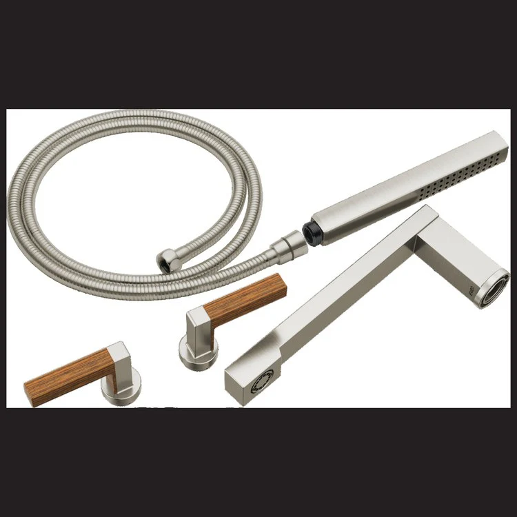 Tub Filler Trim Frank Lloyd Wright 2 Lever Brilliance Luxe Steel ADA 8 Inch Spread - Frankwebs
