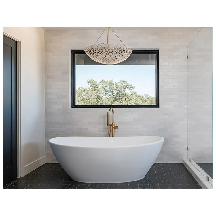 Soaking Tub Elise 72.875 x 37 Inch Freestanding Integrated Pedestal Center Biscuit Matte Sculpturestone 102 Gallons 25-1/4 Inch - Frankwebs