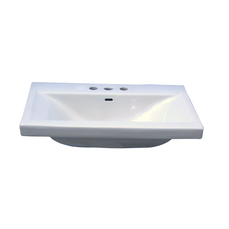 Lavatory Sink Mistral 510 Wall Hung 20-1/8 Inch 4 Inch Spread Rectangle White - Frankwebs