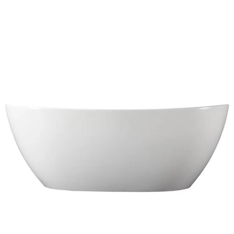 Freestanding Tub Howe 65 Inch Matte White Oval Resin No Faucet Holes - Frankwebs