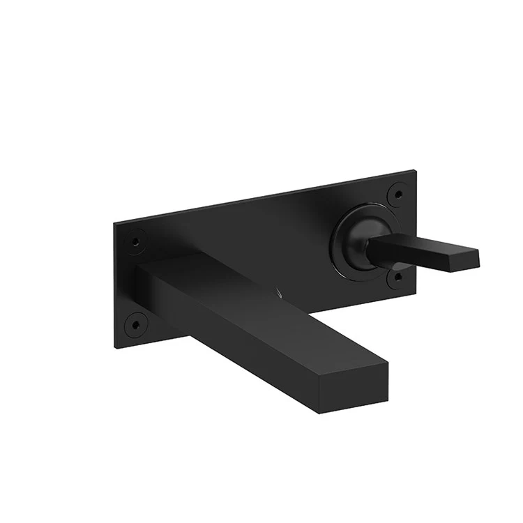 Lavatory Faucet Kubik Wall Mount 1 Lever ADA Black 1.5 Gallons per Minute - Frankwebs