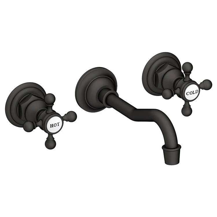 Lavatory Trim Chesterfield Wall Mount 2 Cross Polished Gold PVD ADA WaterSense 1.2 Gallons per Minute - Frankwebs