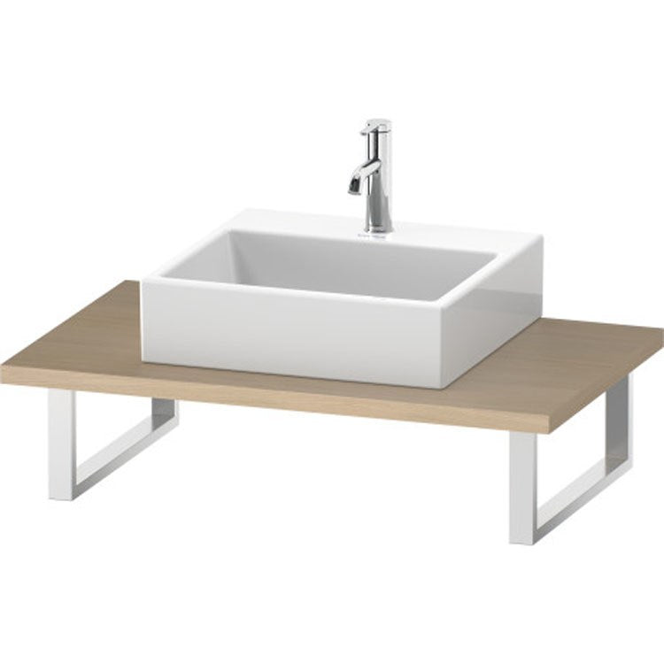 Lavatory Console L-Cube Brushed Oak Single Basin 31-1/2 x 21-5/8 Inch 1-1/8 Inch - Frankwebs