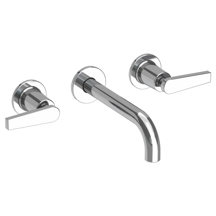 Lavatory Faucet Dorrance Wall Mount 8 Inch Spread 2 Lever ADA Watersense Aged Brass 1.2 Gallons Per Minute Brass Less Drain Spout Reach 7-1/9 Inch - Frankwebs