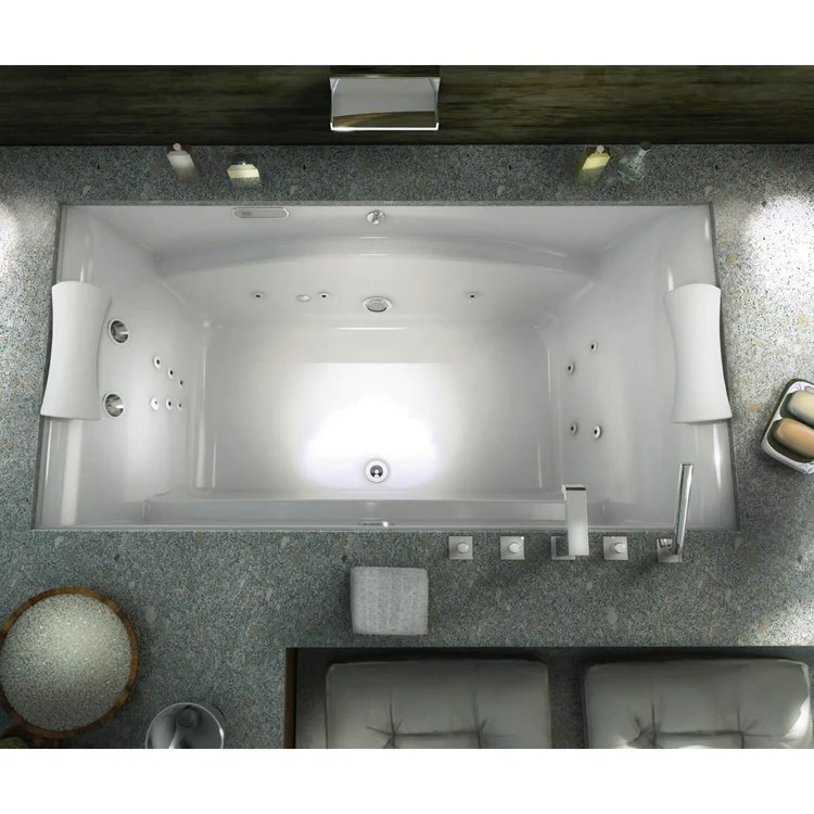 Tub Optik 72 x 36 x 23-1/2 Inch Undermount with Aerofeel Center White Acrylic - Frankwebs