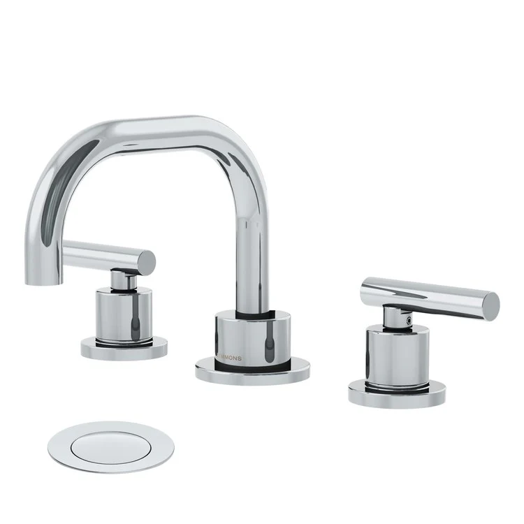 Lavatory Faucet Dia Widespread 8 to 16 Inch Spread 2 Lever ADA WaterSense Polished Chrome 1.0 Gallons per Minute Metal Push Pop 3 Hole - Frankwebs