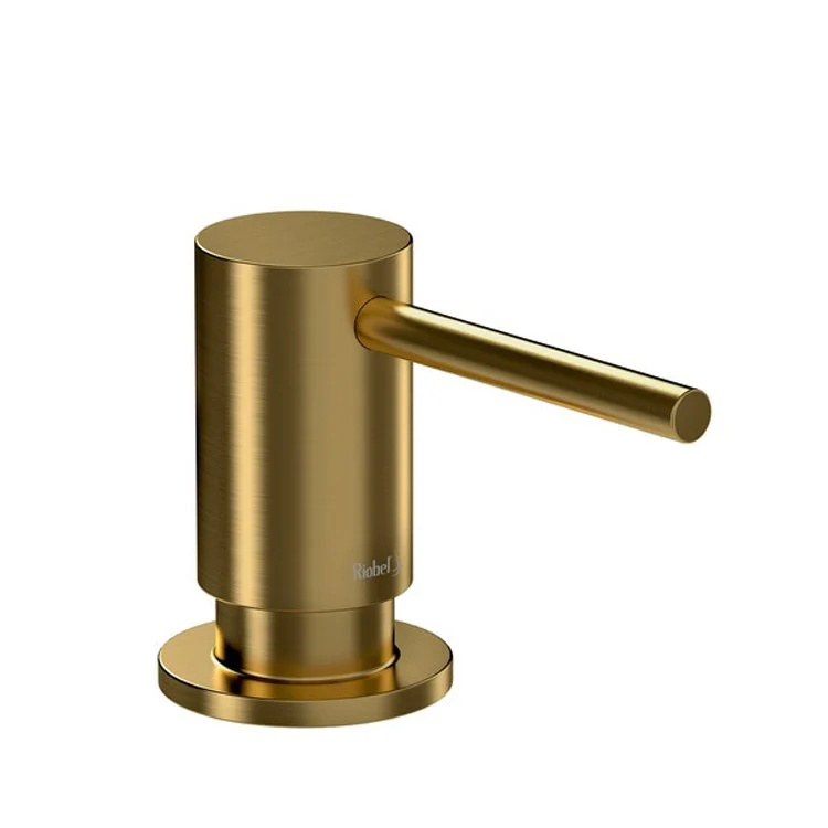 Soap Dispenser Brushed Gold Deck Mount Brass Modern 13.5 Ounce - Frankwebs