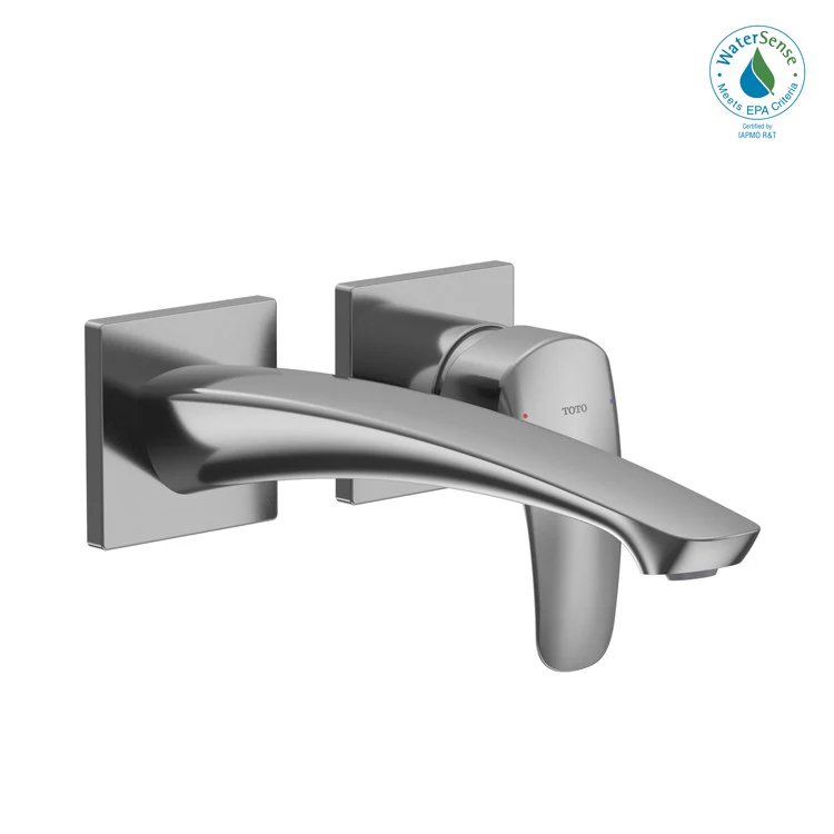 Lavatory Faucet GM Wall Mount Long 1 Lever ADA CALGreen/WaterSense Brushed Nickel 1.2 Gallons per Minute - Frankwebs