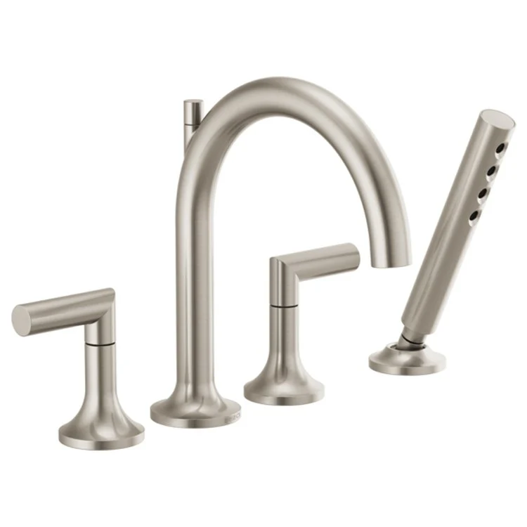 Roman Tub Filler Odin with Handshower 9-16 Inch Spread 2 Less Handle ADA Chrome - Frankwebs