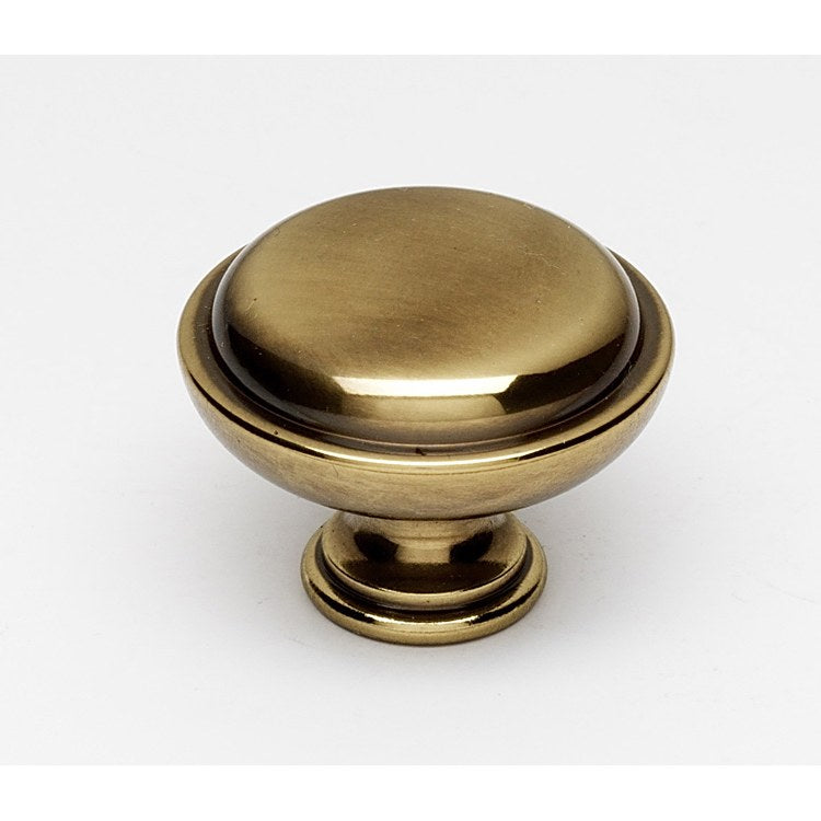 Knob IV Collection Round Polished Brass Brass 1-1/2 Inch 1-1/4 Inch 3/4 Inch - Frankwebs