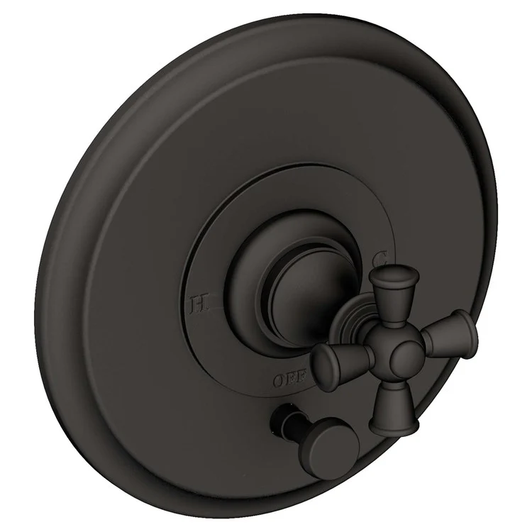 Sutton Pressure Balance Tub/Shower Valve Trim Only with Cross Handle - Satin Bronze PVD - Frankwebs