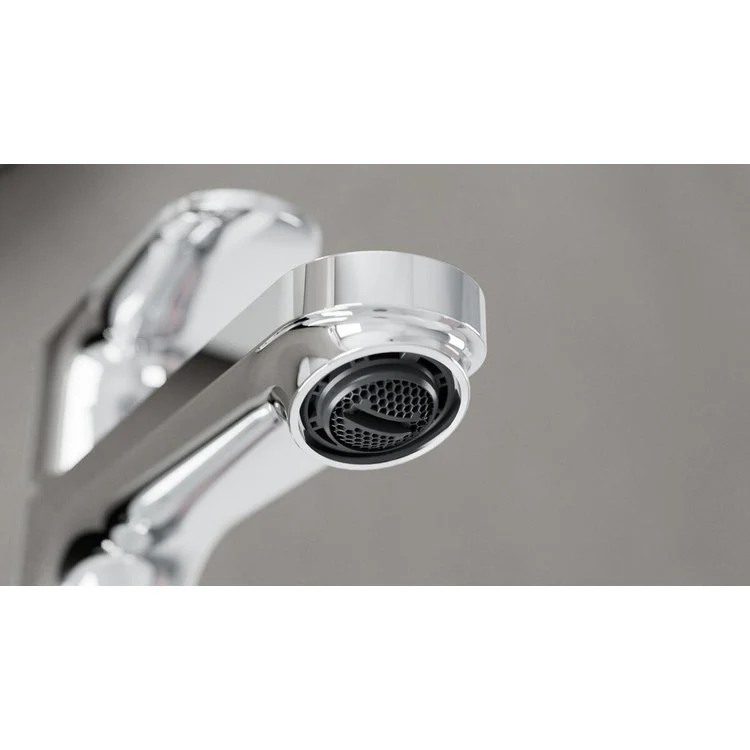 Lavatory Faucet Rebris S 1 Lever Chrome 1.2 Gallons per Minute Pop-Up Drain 1 Hole Brass 4-3/8 Inch - Frankwebs