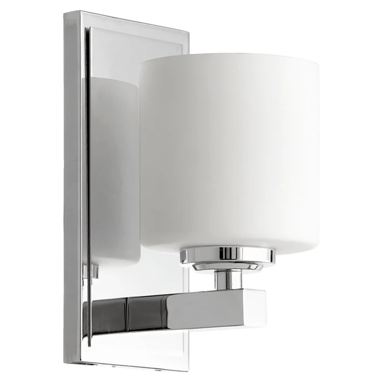 Signature Cylinder Single-Light Bathroom Wall Sconce with Opal Glass Shade - Frankwebs
