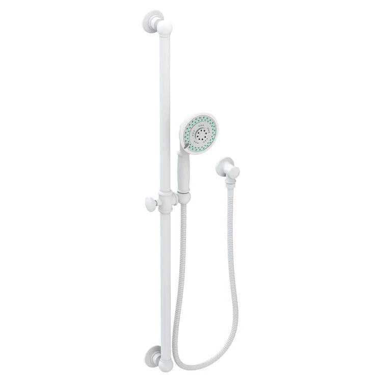 Handshower Set Tub and Shower Slidebar with Wheel Handle Polished Brass Uncoated Living 3 Function 1.8 Gallons per Minute - Frankwebs