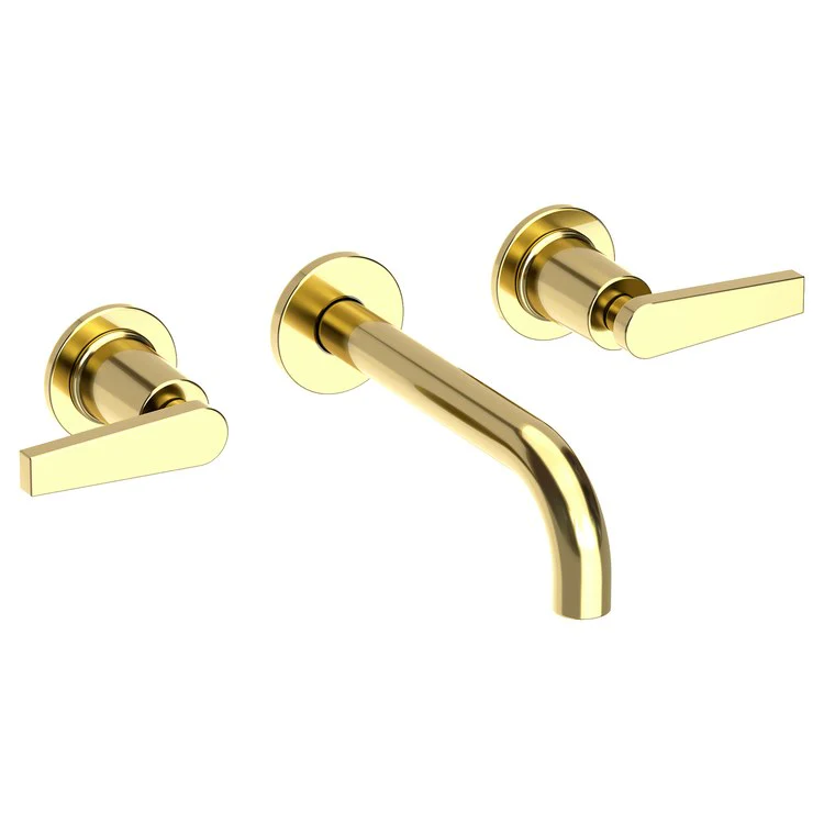 Lavatory Faucet Dorrance Wall Mount 8 Inch Spread 2 Lever ADA Watersense Aged Brass 1.2 Gallons Per Minute Brass Less Drain Spout Reach 7-1/9 Inch - Frankwebs
