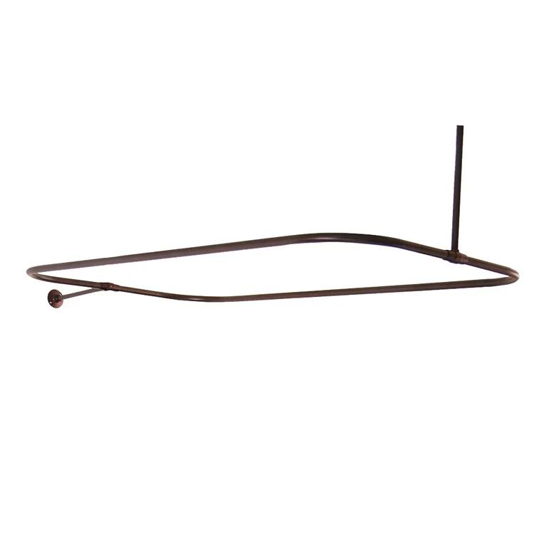 Shower Rod Rectangular Polished Brass 48 x 24 Inch Brass - Frankwebs