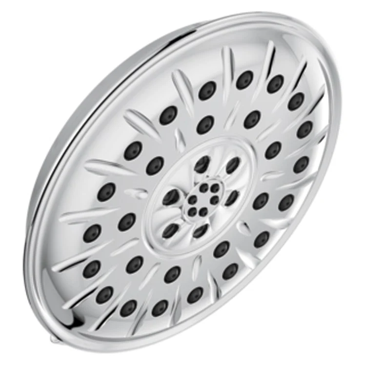 Showerhead Universal Showering Components 3 Function Round with H2Okinetic Technology UltraSoak Matte Black 8-1/4 Inch 1.75 Gallons per Minute H2Okinetic PowerDrench UltraSoak Massage Pause - Frankwebs