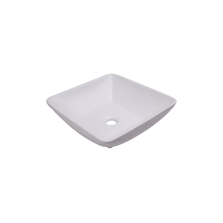 Vessel Carlos Above Counter Square 16 Inch White Vitreous China - Frankwebs