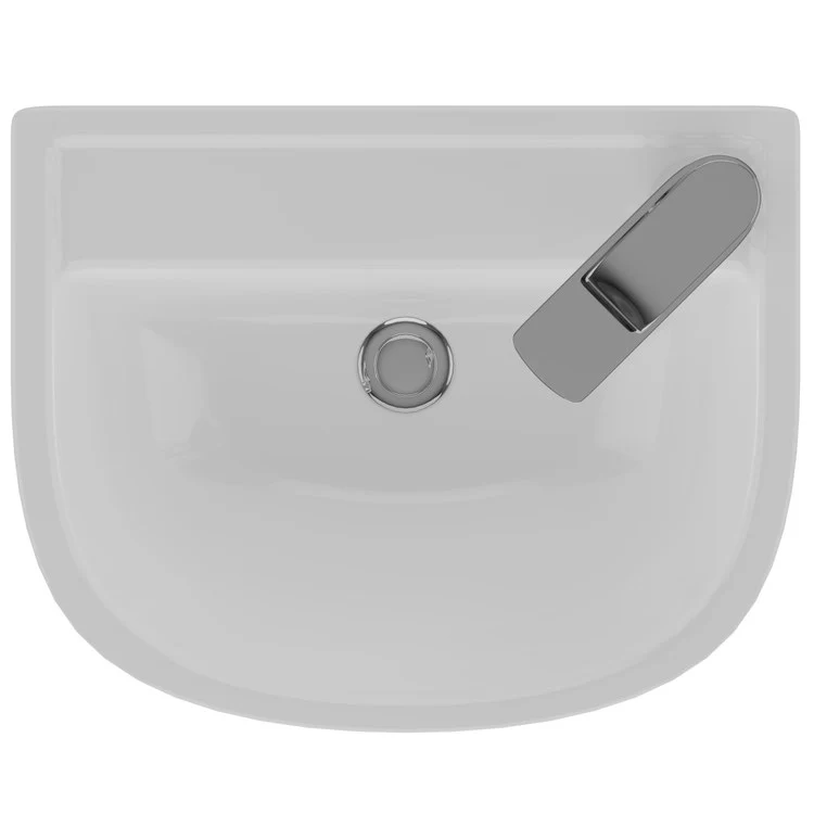 Lavatory Sink Compact 380 Wall Hung Right 15 Inch White - Frankwebs
