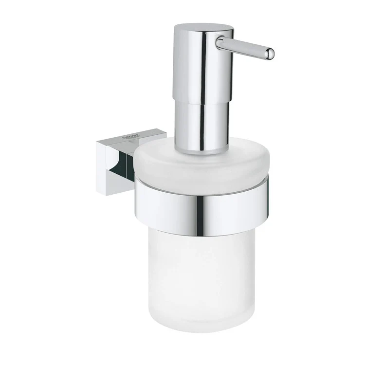 Essentials Cube Wall-Mount Pump Soap Dispenser with Holder - Frankwebs