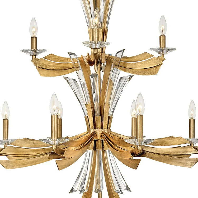 Vida Nine-Light Two-Tier Chandelier by Frederick Raymond - Frankwebs