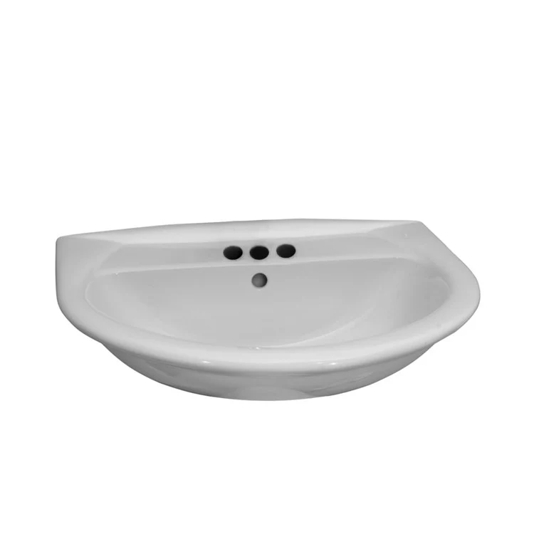 Lavatory Sink Karla 650 Wall Hung 25-5/8 Inch 4 Inch Spread White - Frankwebs