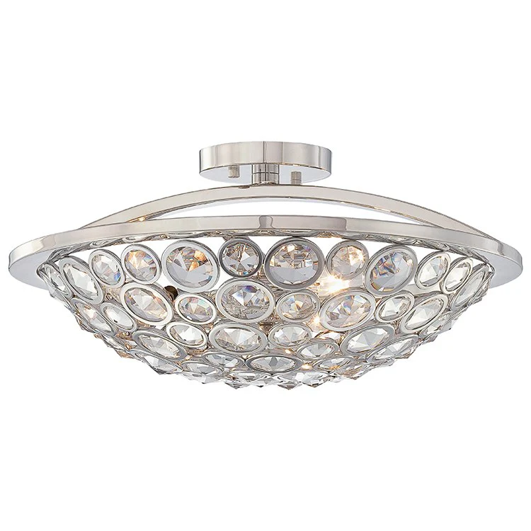 Magique Three-Light Semi-Flush Mount Ceiling Fixture - Frankwebs