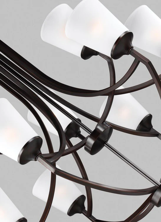 Hanford Nine-Light Two-Tier Chandelier - Frankwebs