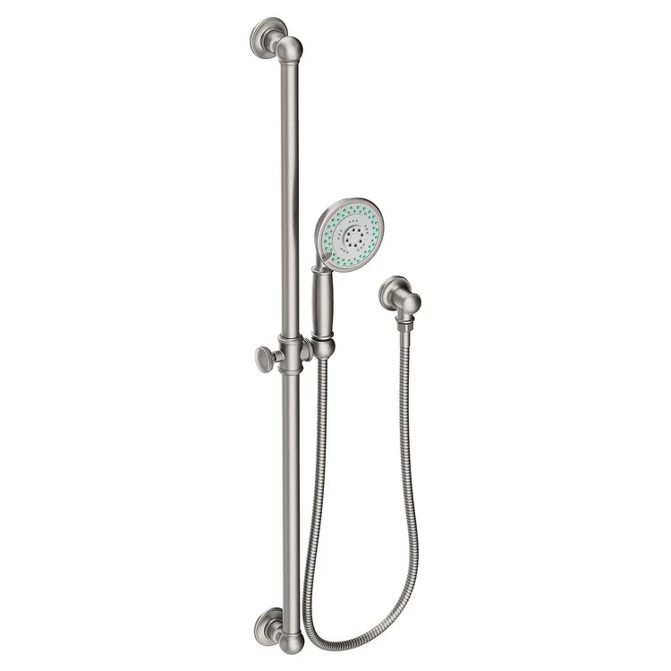 Handshower Set Tub and Shower Slidebar with Wheel Handle Polished Brass Uncoated Living 3 Function 1.8 Gallons per Minute - Frankwebs