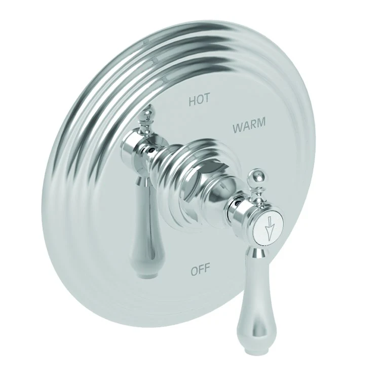 Pressure Balance Valve Trim Chesterfield Round 1 Lever Antique Brass ADA Depth 3-2/3 Inch - Frankwebs