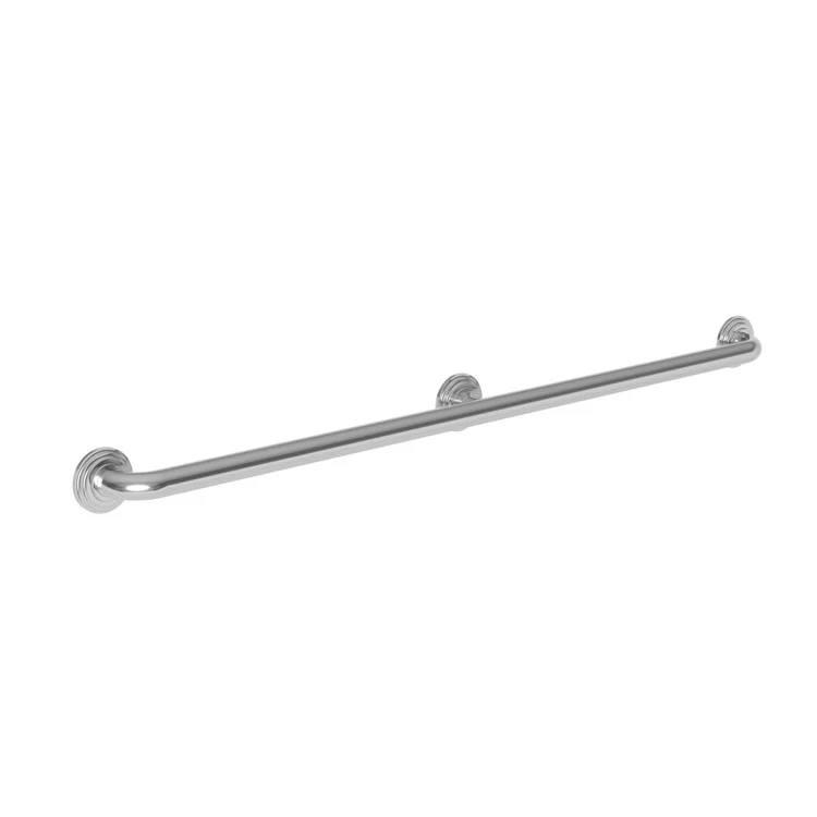 Grab Bar Astor 42 Inch 3 Post Round Plate Polished Chrome ADA Wall Mount Brass - Frankwebs