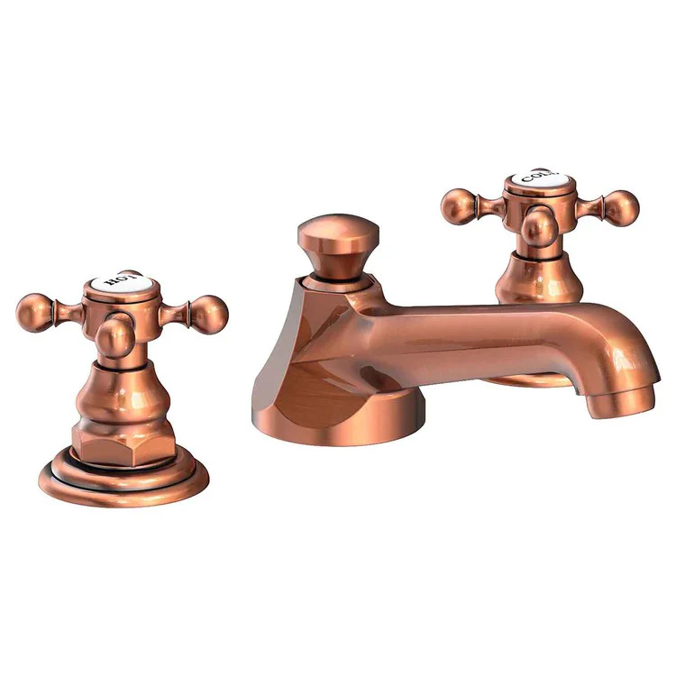 Lavatory Faucet Astor Widespread 8 to 20 Inch Spread 2 Cross ADA Antique Copper 1.2 Gallons per Minute Brass Spout Height 1-7/16 Inch - Frankwebs