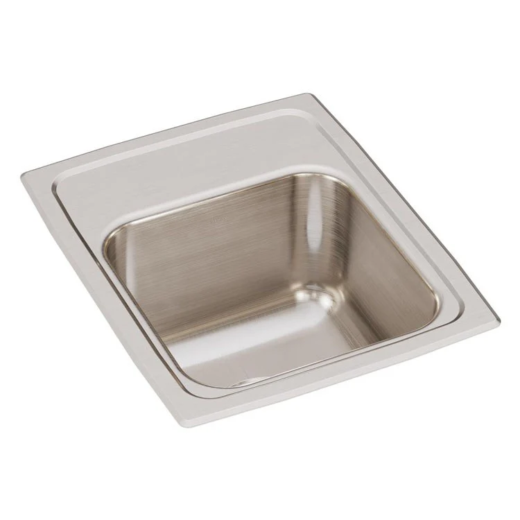 Kitchen Sink Lustertone Classic 13 x 16 Inch Single Bowl Lustrous Satin Drop-In Drain Location Center Bottom Only Pads - Frankwebs