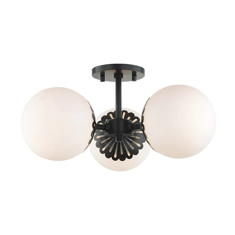 Paige Three-Light Semi-Flush Mount Ceiling Fixture - Frankwebs