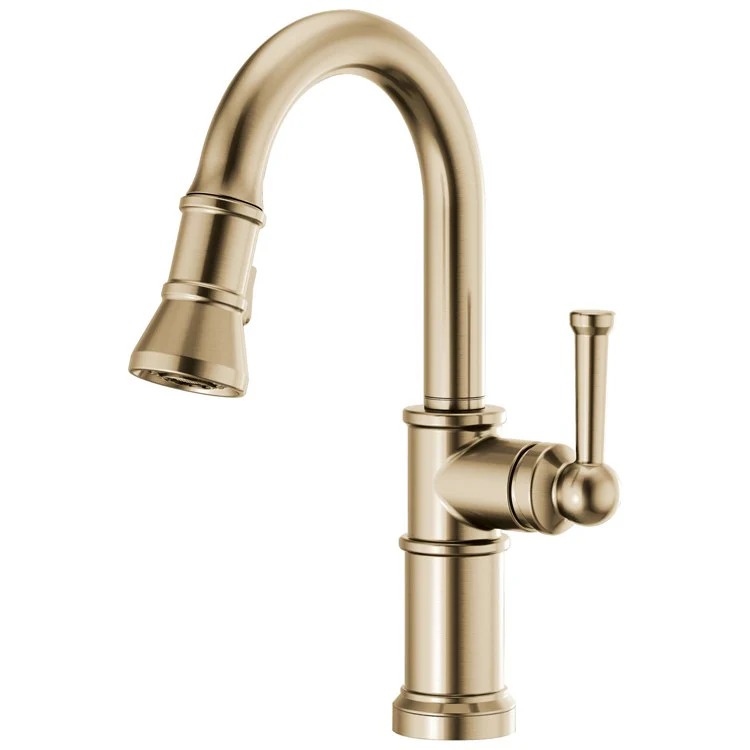 Prep Faucet Artesso 1 Lever ADA Brilliance Polished Nickel Pull Down 2 Function Wand Aerated Stream/Spray 360 Degree Swivel - Frankwebs