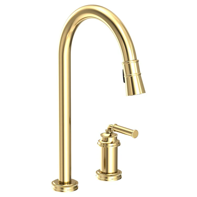 Kitchen Faucet Taft 1 Lever ADA Antique Brass Pull Down Spout Height 10-1/5 Inch 1.8 Gallons per Minute - Frankwebs