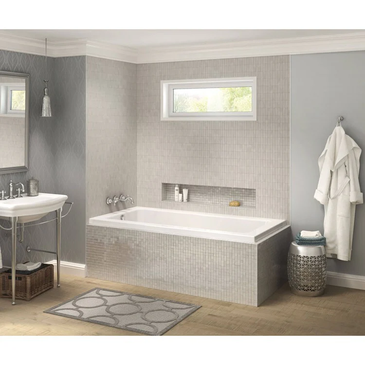 Tub Pose 65-3/4 x 31-5/8 x 23-1/2 Inch Corner Left White Acrylic - Frankwebs