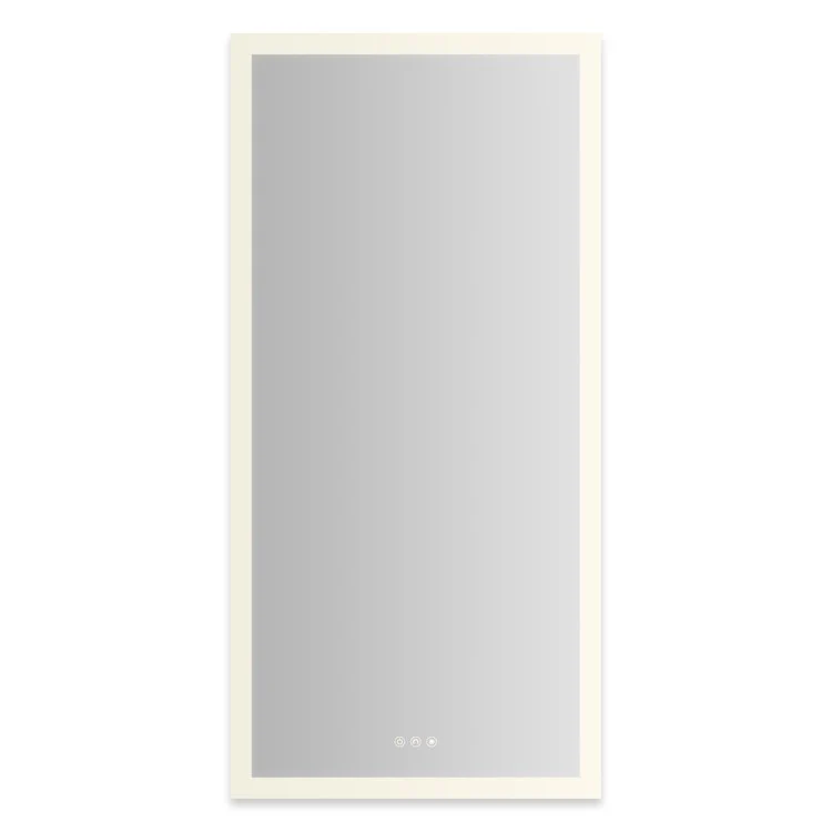 Medicine Cabinet AIO 24 x 48 Inch with Perimeter Lighting 1 Doors Triple Mirror Left Hinge - Frankwebs