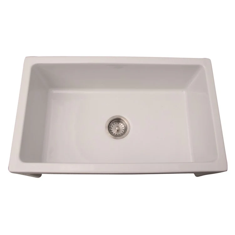 Kitchen Sink 30L x 17-3/4W Inch Single Bowl Granville Farmer Bisque Rectangle - Frankwebs
