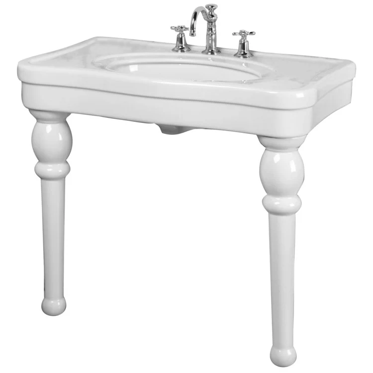 Console Sink Versailles 36 Inch 8 Inch Spread White - Frankwebs