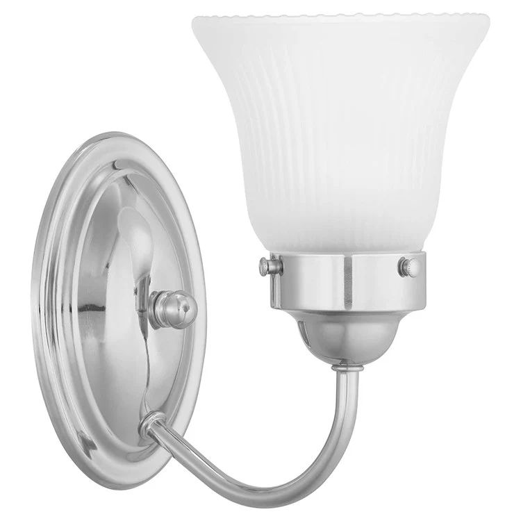 Fluted Glass Single-Light Bathroom Wall Sconce - Frankwebs