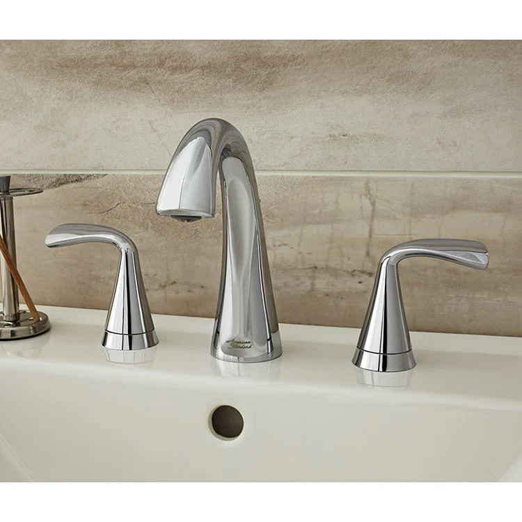 Fluent Two Handle Widespread Bathroom Faucet with Drain - Frankwebs