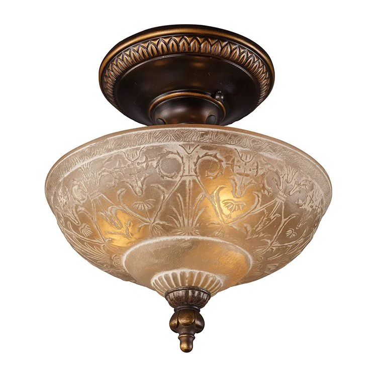 Restoration Three-Light Semi-Flush Mount Ceiling Fixture - Frankwebs